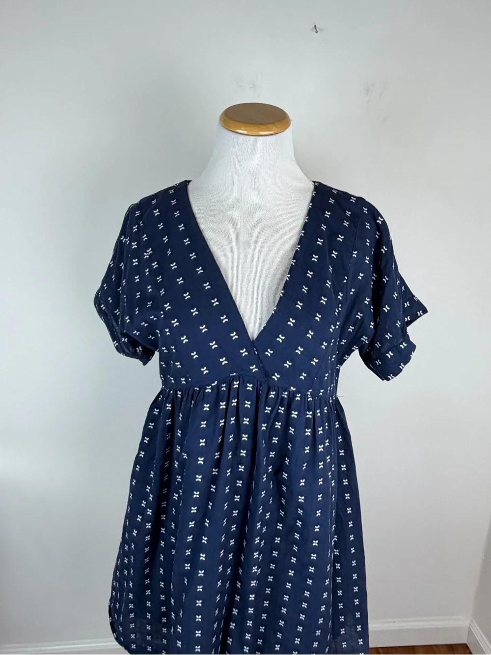 Madewell v-neck Dolman Sleeve Mini Dress Cotton size M
